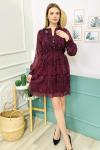 154664 Astarli Bel Buzgulu Sifon Elbise